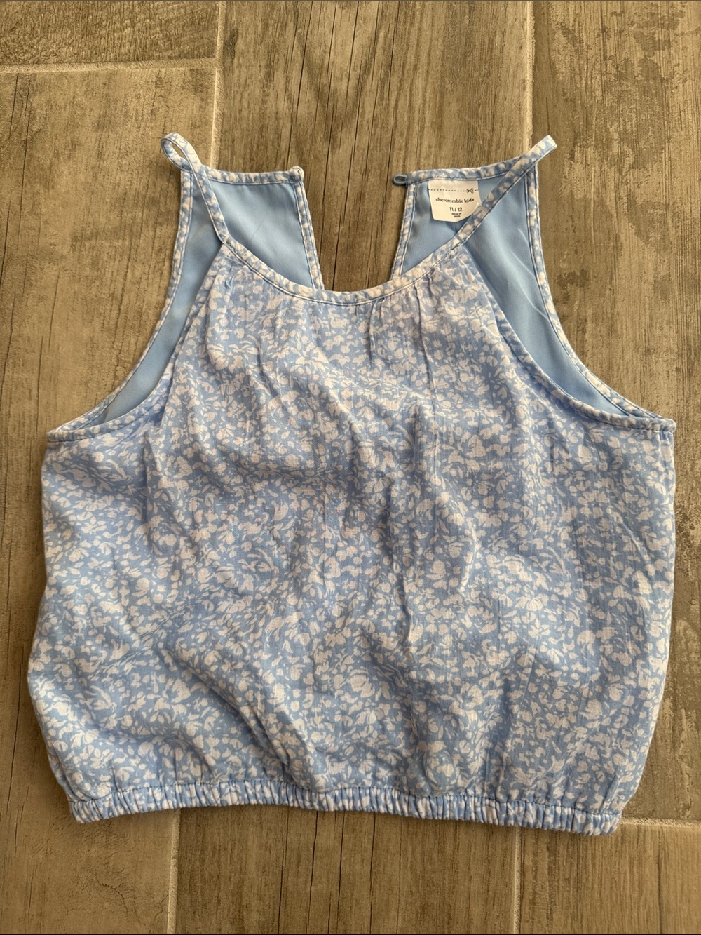 abercrombie kids Light Blue Floral Cropped Camisole